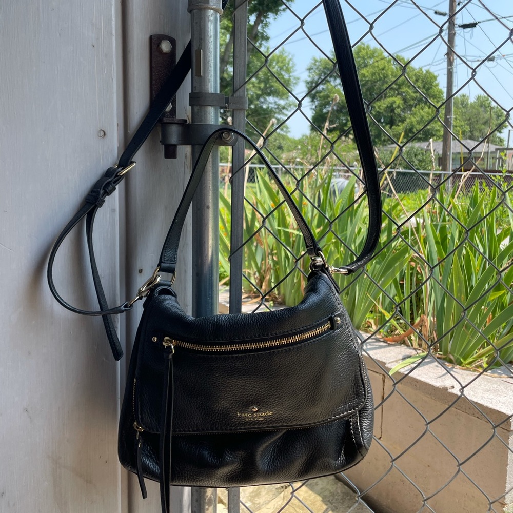 kate spade new york black leather purse/crossbody